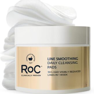 RoC Resurfacing Disks, Hypoallergenic Exfoliating Makeup Remover Pads for Wrinkles and Skin Tone, Hypo-Allergenic Skin Care, Oil-Free Daily Cleanser, 28 Count (Packaging May Vary)