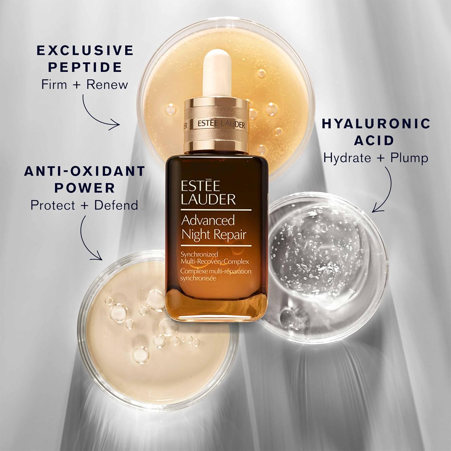 Estée Lauder Advanced Night Repair Face Serum Synchronized Multi-Recovery Complex with Hyaluronic Acid & Peptides | Anti Aging & Hydrating Serum - Image 4
